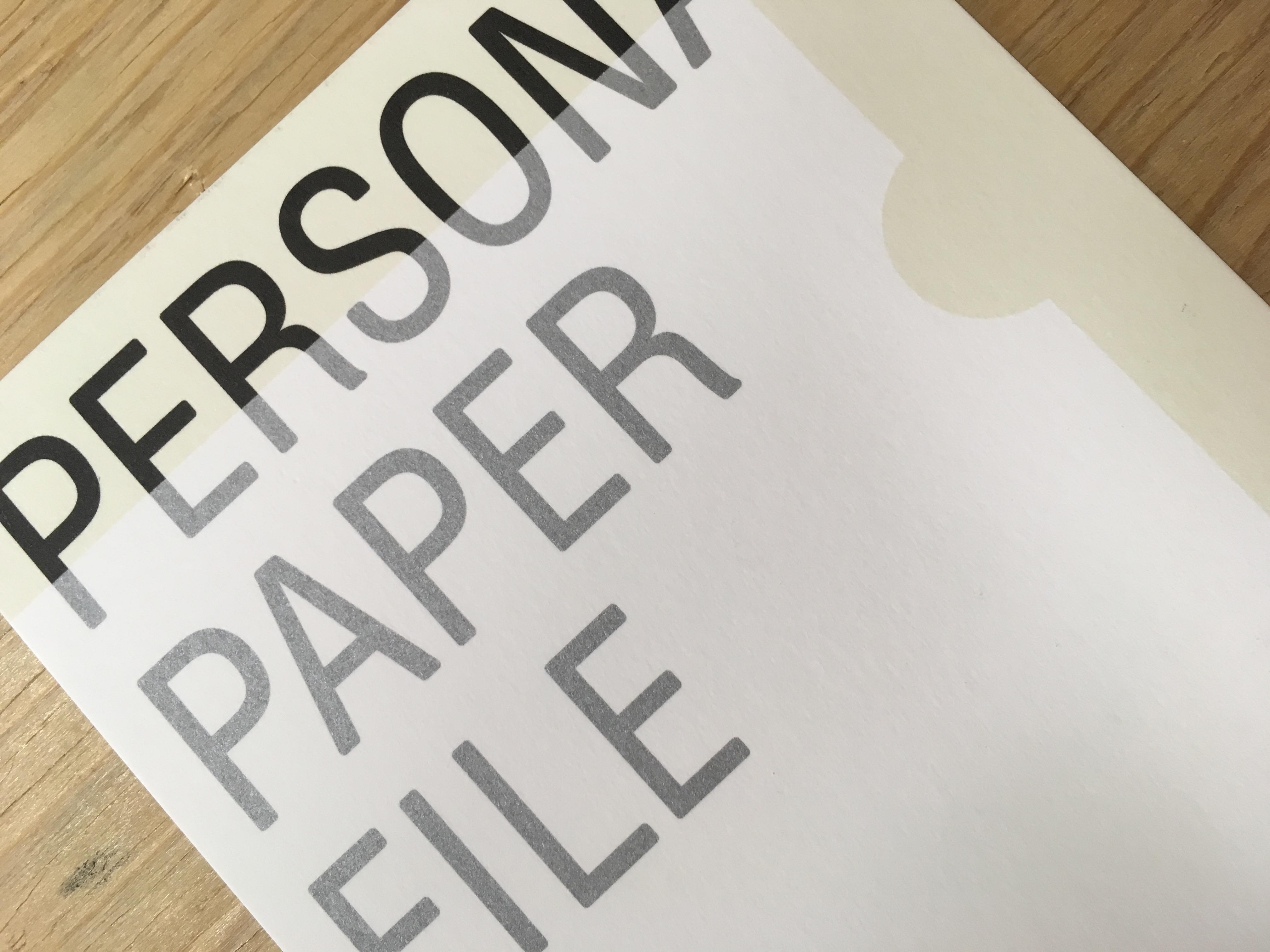 「PERSONAL PAPER FILE」開催中